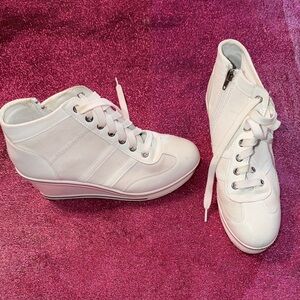 Converse Women's White Platform Sneakers